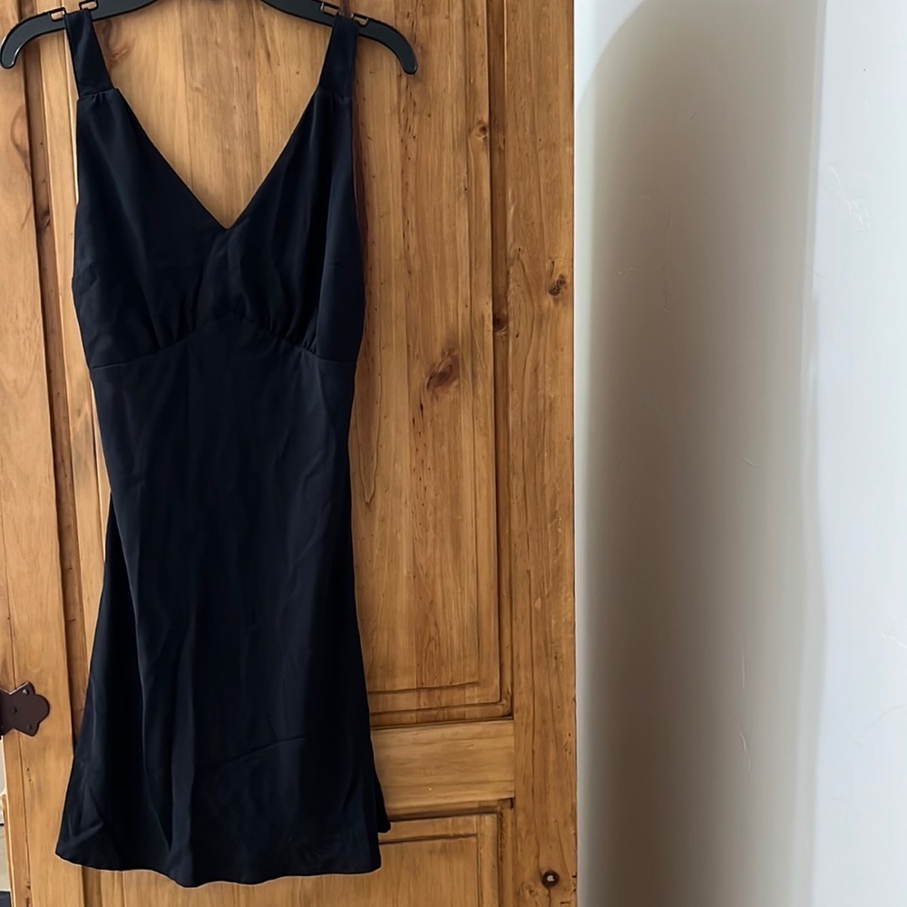 Abercrombie & Fitch XS black wide strap slip mini dress only worn once